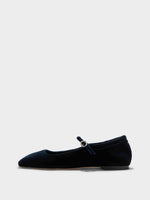 Uma Velvet Mary-Jane Flats - Image 1