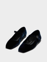 Uma Velvet Mary-Jane Flats - Image 2