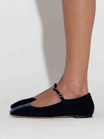Uma Velvet Mary-Jane Flats - Image 6