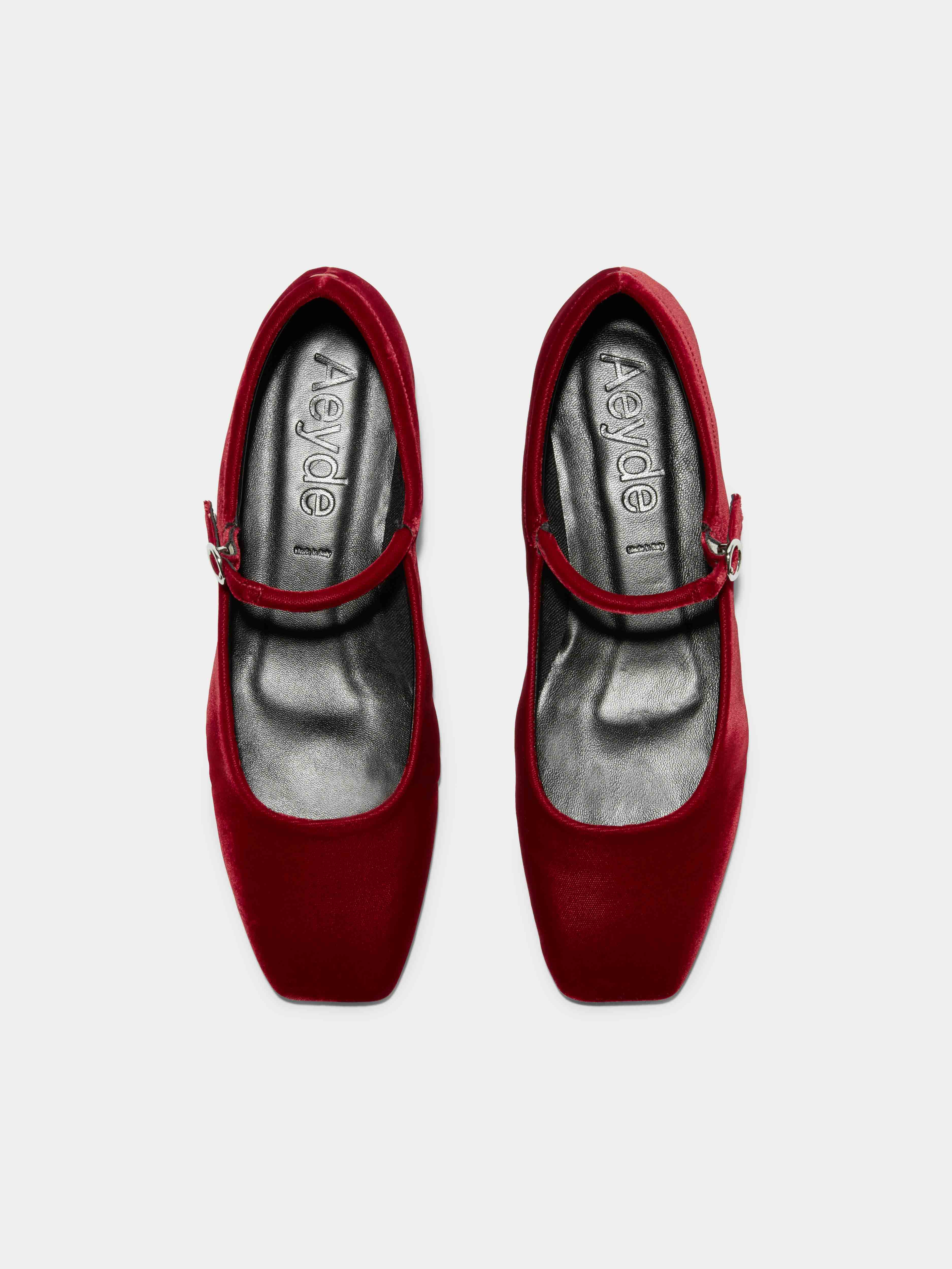 Uma Velvet Mary-Jane Flats - Image 5