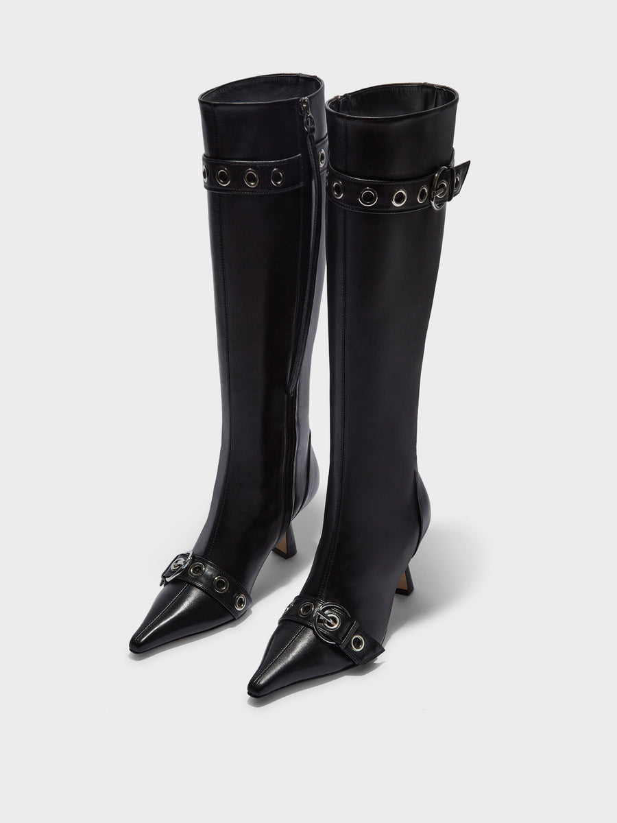 Vivian Eyelet High Boots