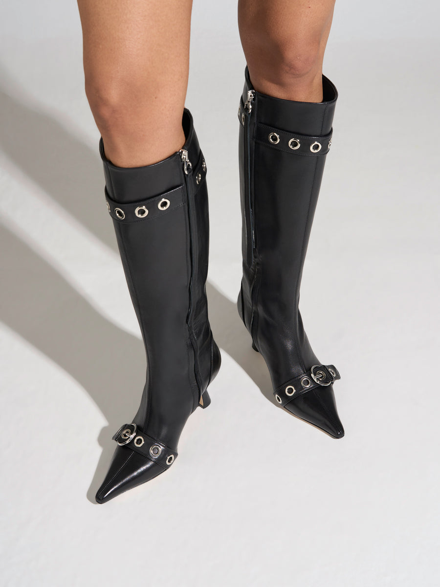 Vivian Eyelet High Boots