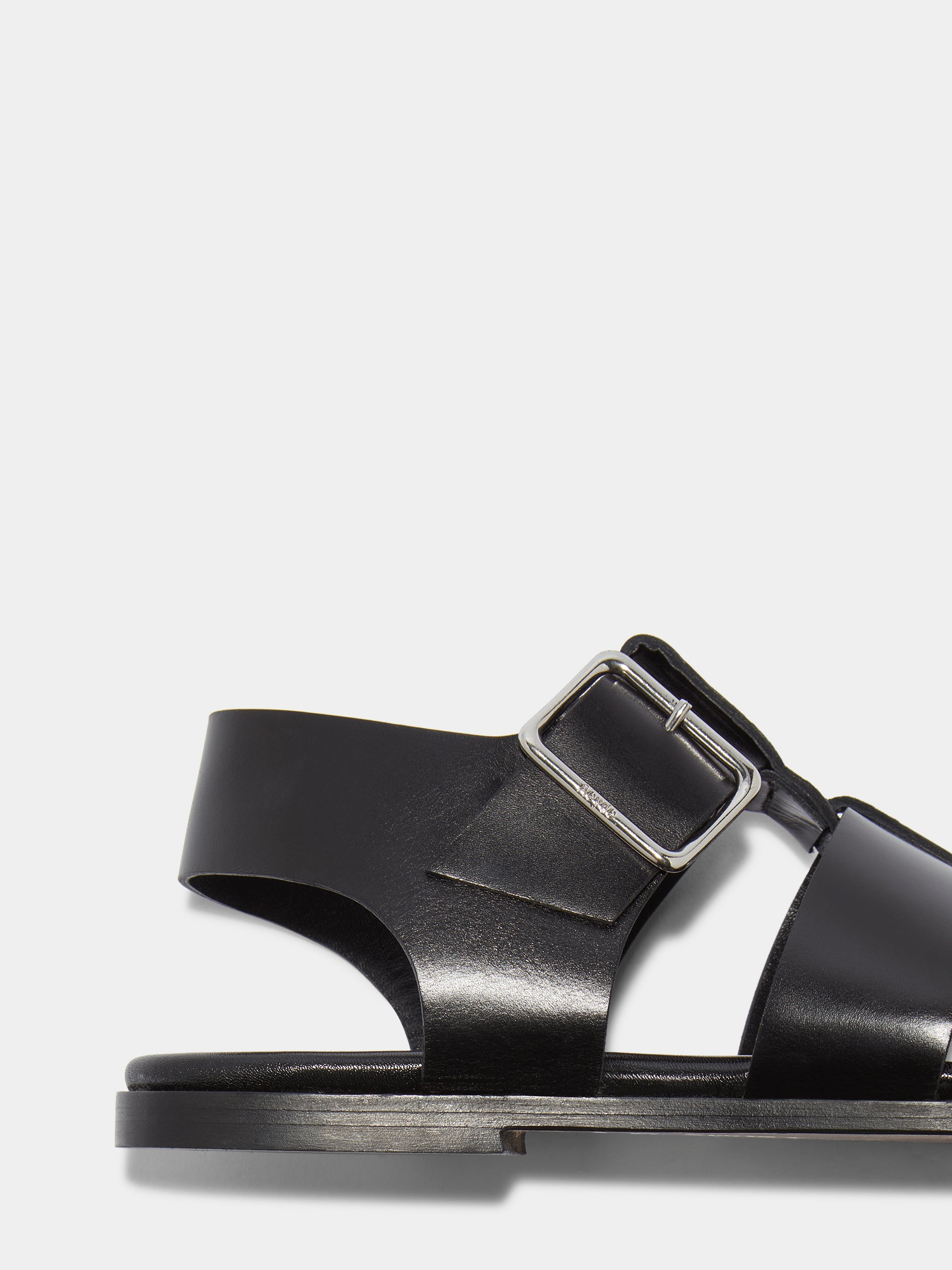 Whit Leather Sandals - Image 4