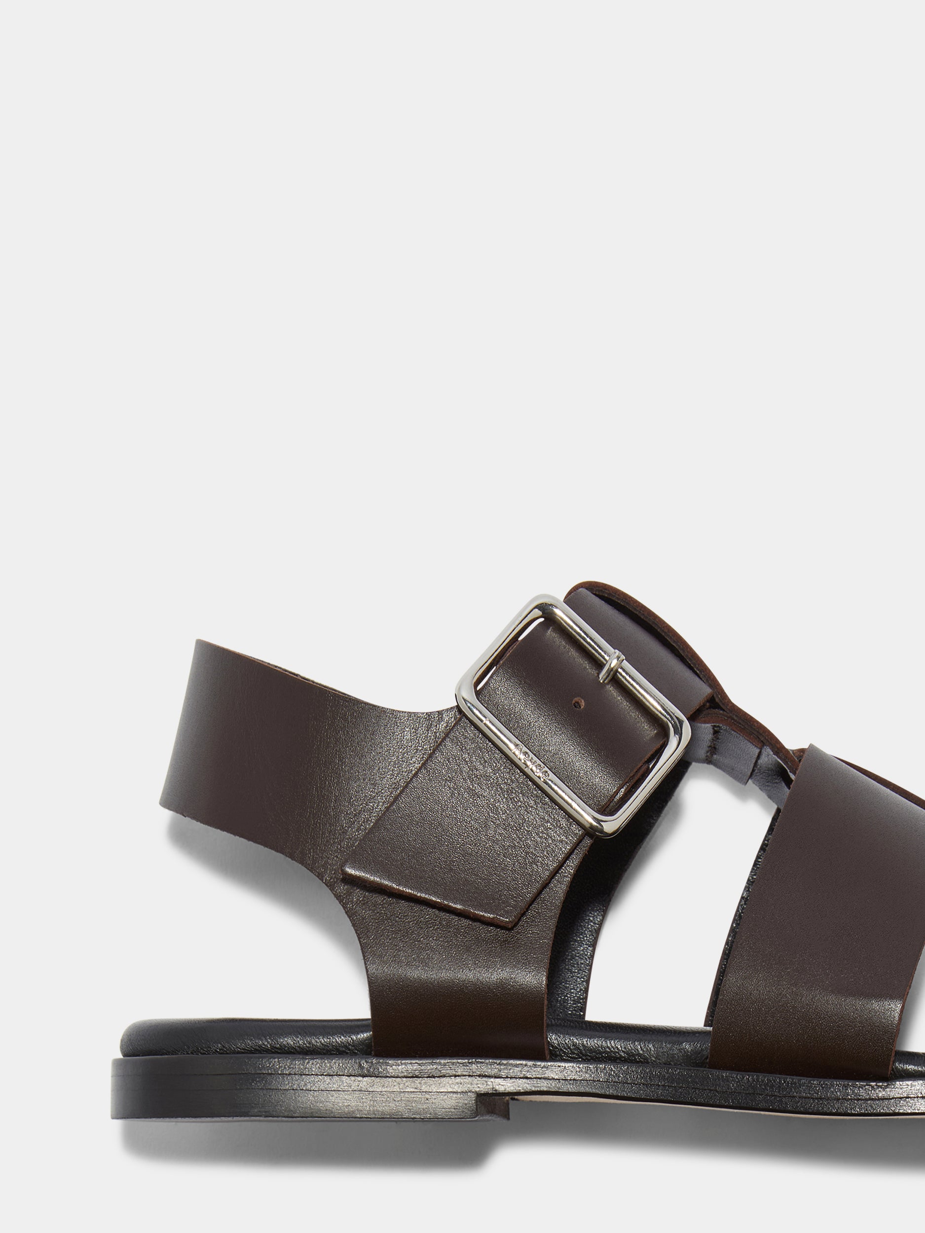 Whit Leather Sandals - Image 4