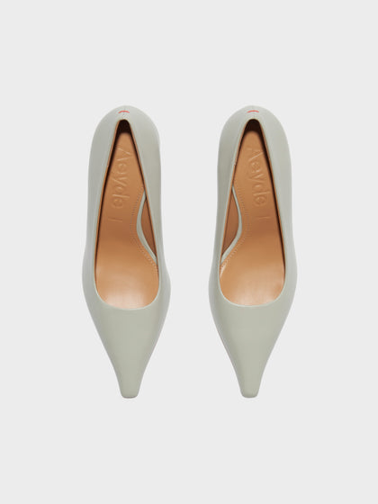 Aeyde | Zandra Leather Pumps Leather Pumps for Women | Cloud Nappa | Pointed Toe | High Heel | Front View