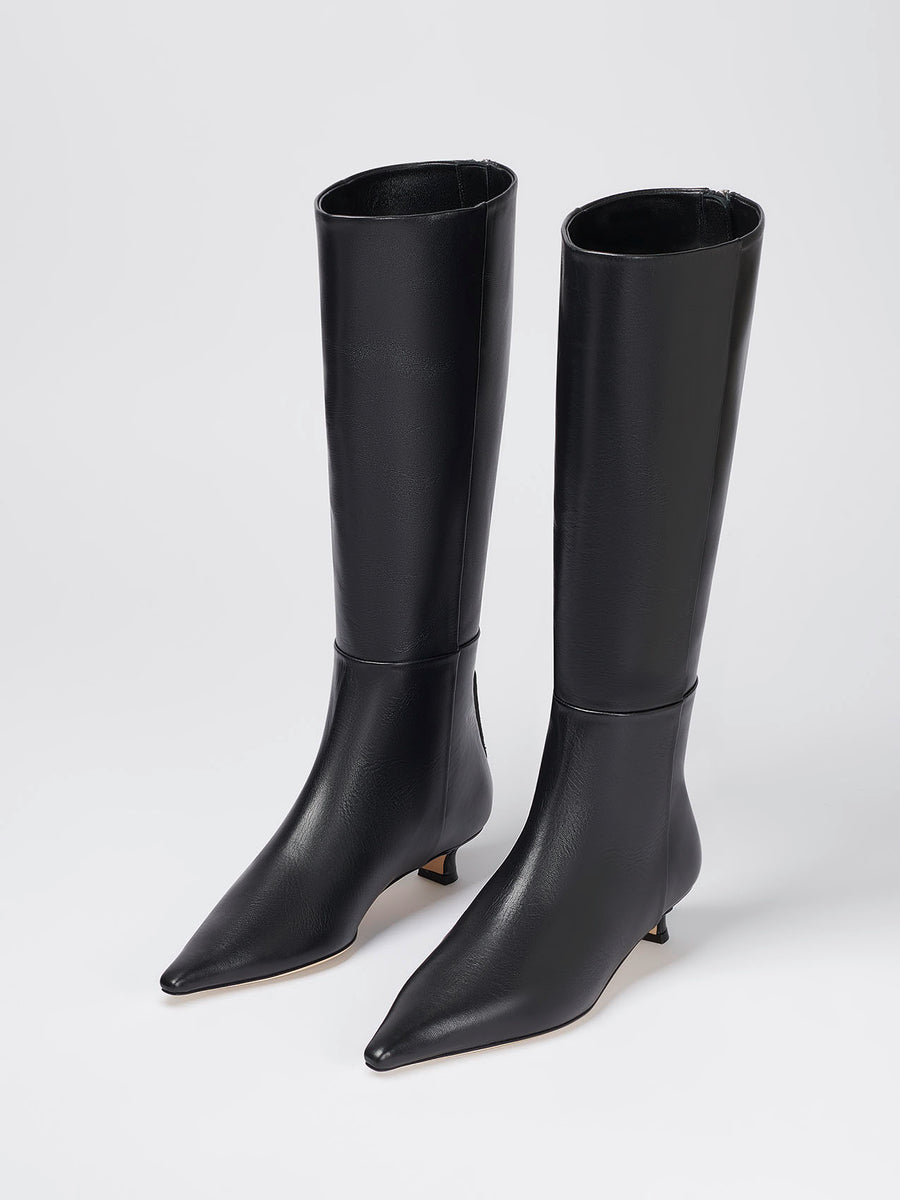 Zazie Leather Knee-High Boots