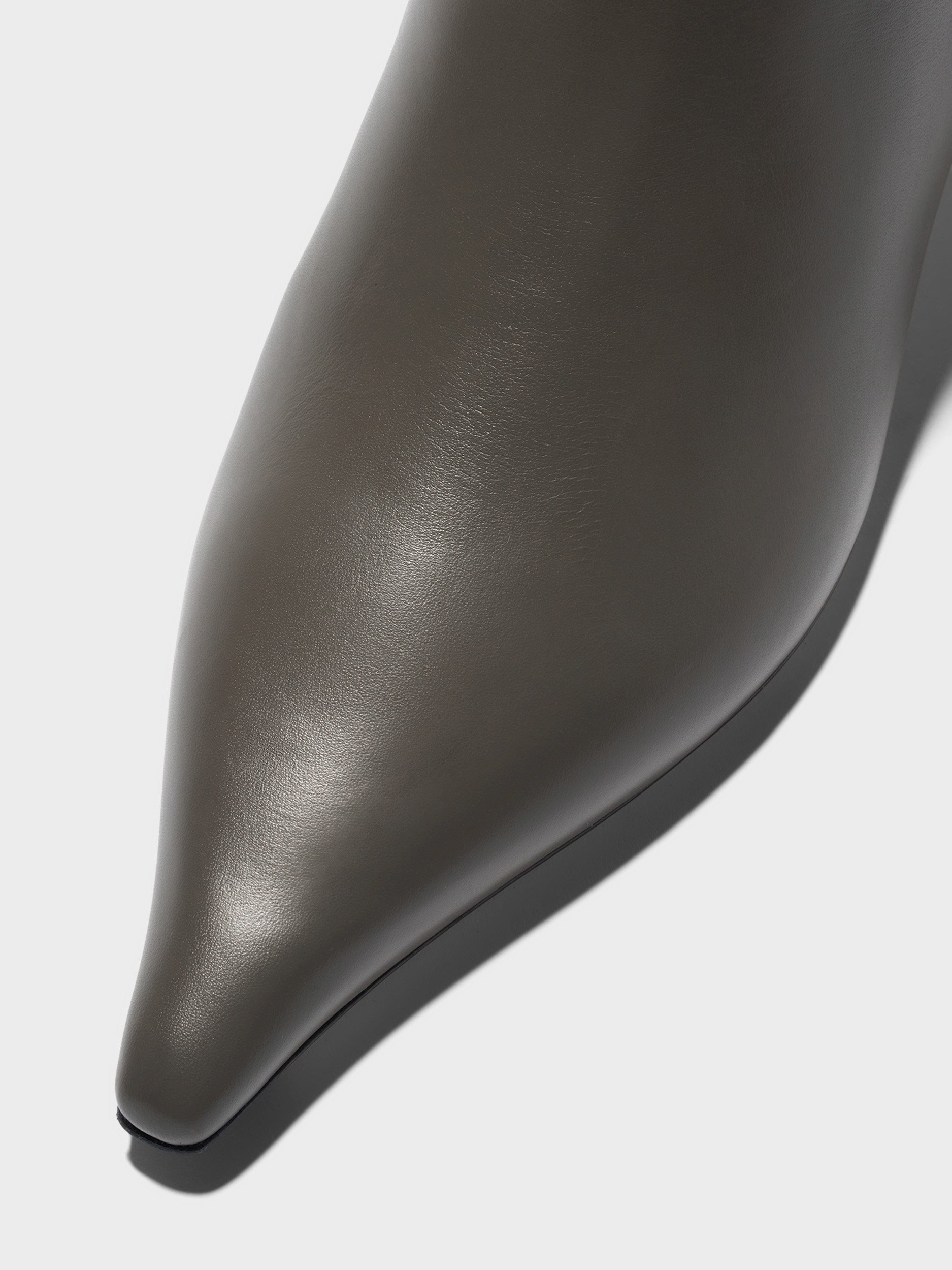 Aeyde | Zoe Leather Ankle Boots Leather Ankle Boots for Women | Taupe Calf | Pointed Toe | High Heel | Luxury Materials | Handmade in Italy