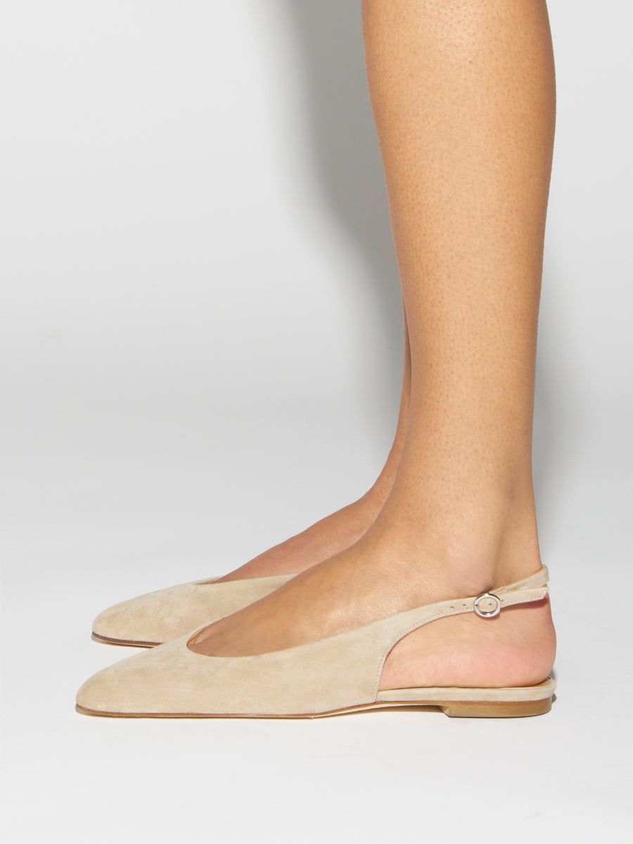 Amelia Suede Slingback Flats