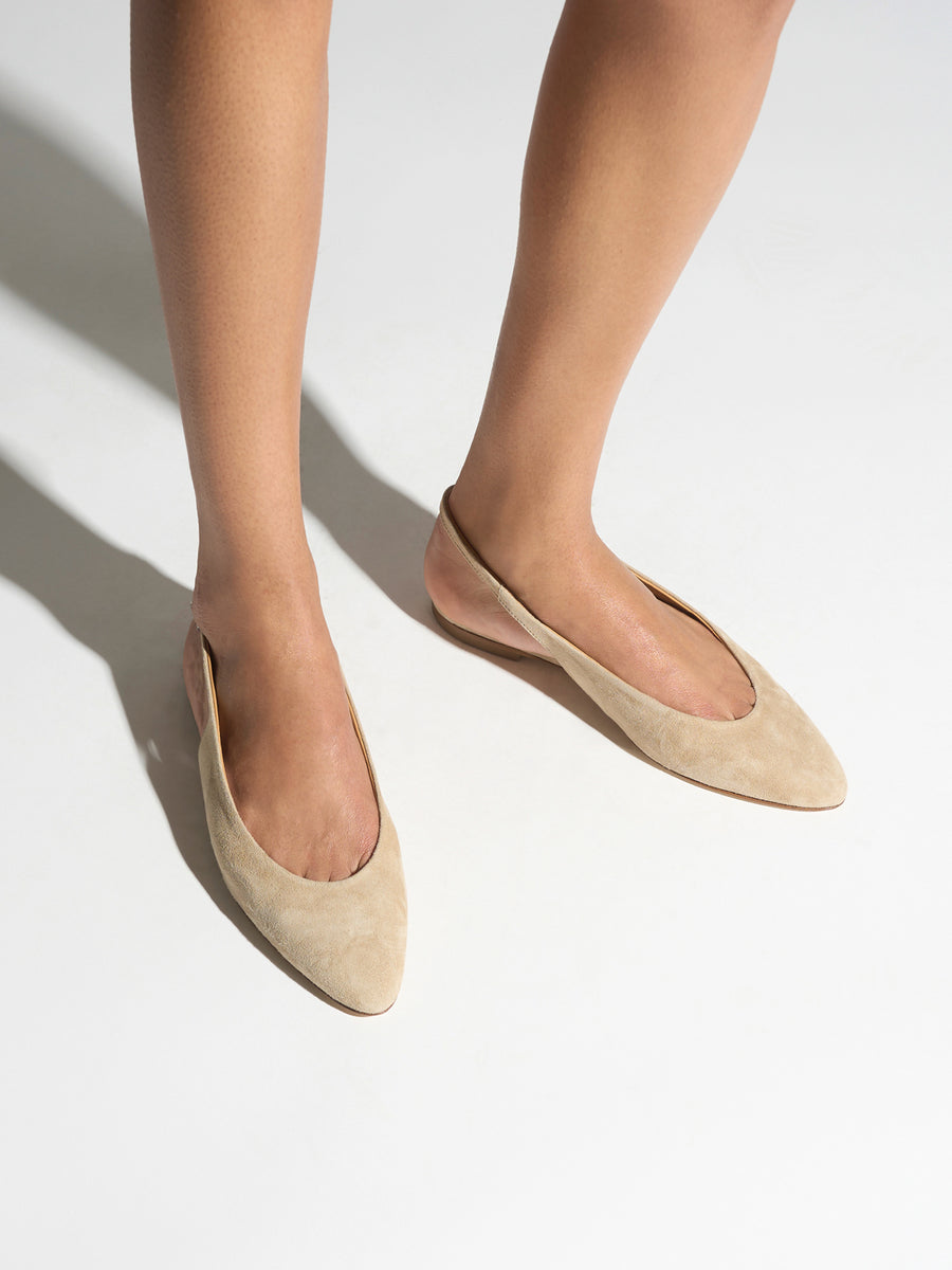 Amelia Suede Slingback Flats