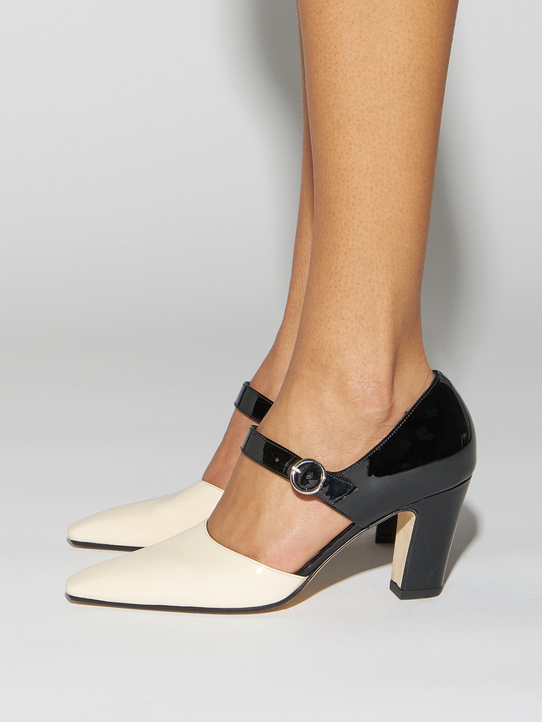 Isidora Duo-Tone Mary-Jane Pumps - Image 6
