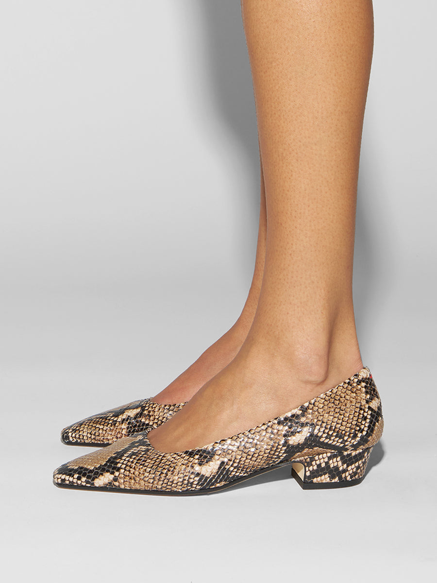 Rory Snake Print Pumps