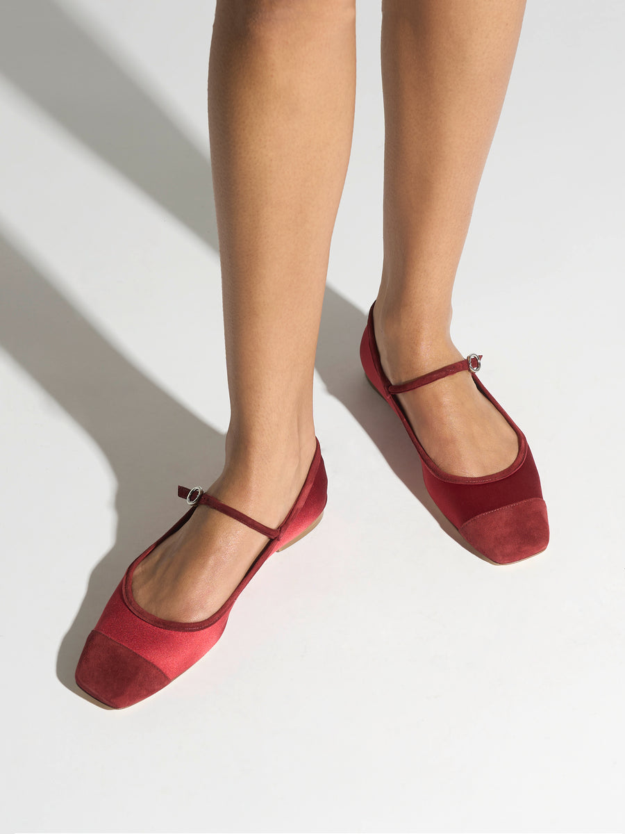 Uma Cap Satin Mary-Janes