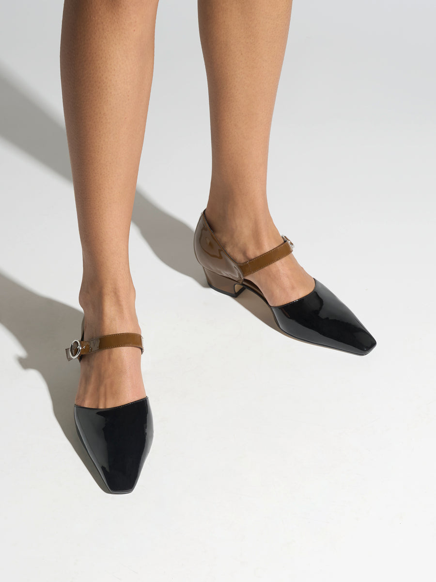 Yara Duo-Tone Mary-Jane Pumps