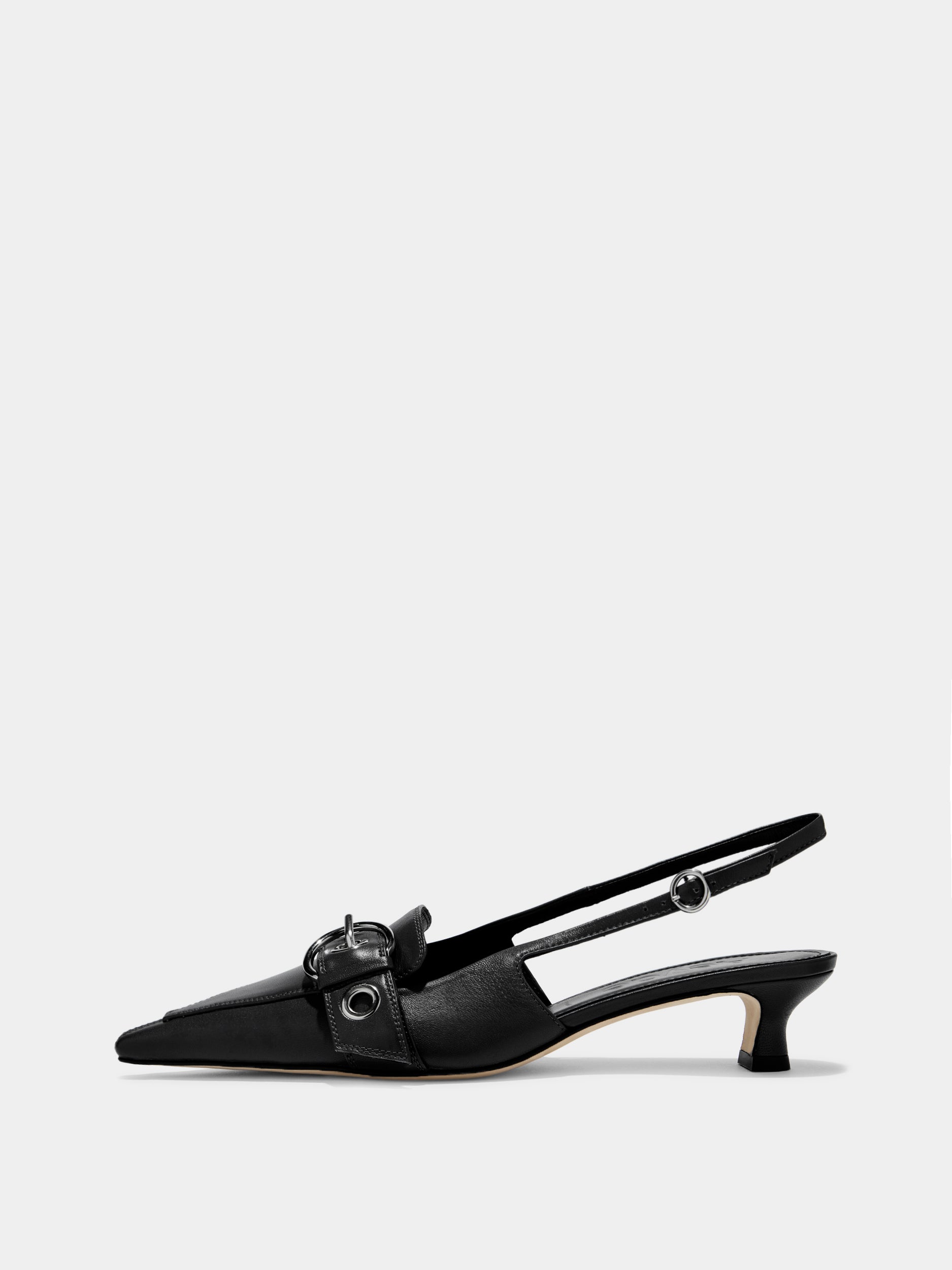 Davina Eyelet Slingback Pumps - Image 1