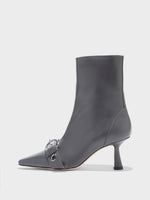 Halima Eyelet Pointed Boots - Image 1