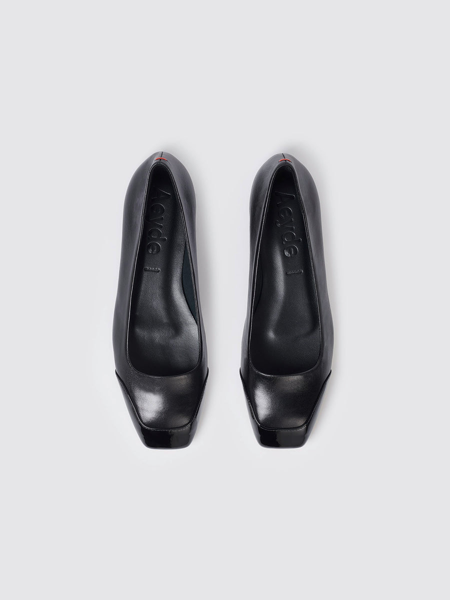 Iris Leather and Patent Ballet Flats