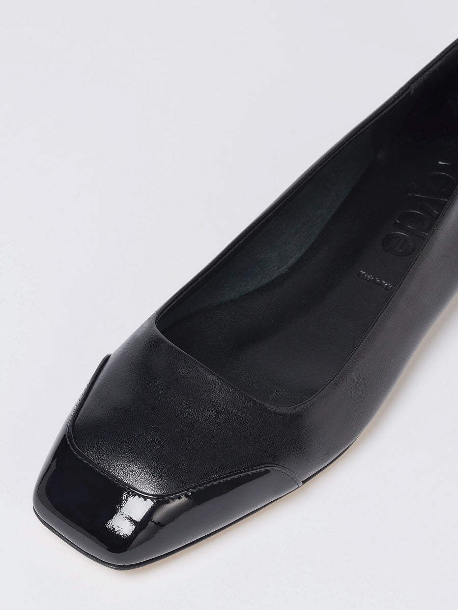 Iris Leather and Patent Ballet Flats