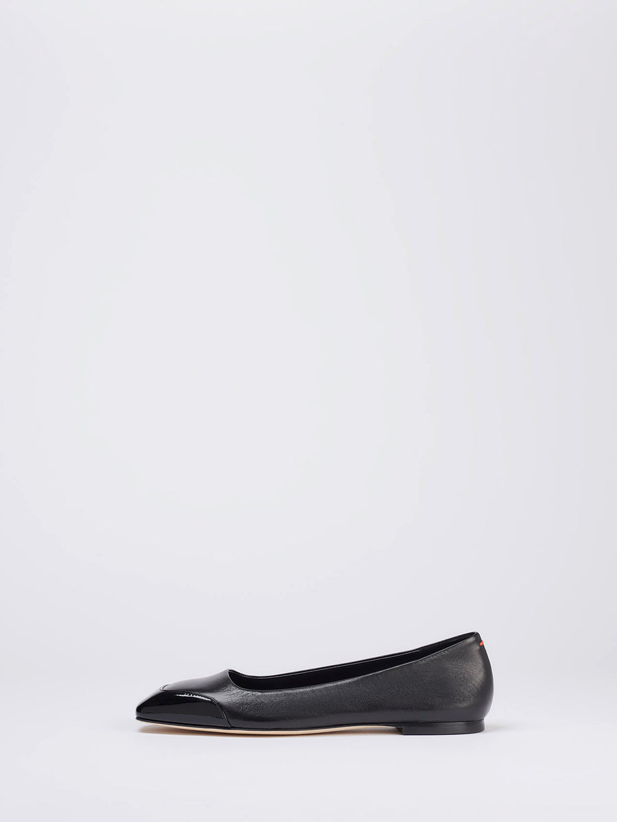 Iris Leather and Patent Ballet Flats