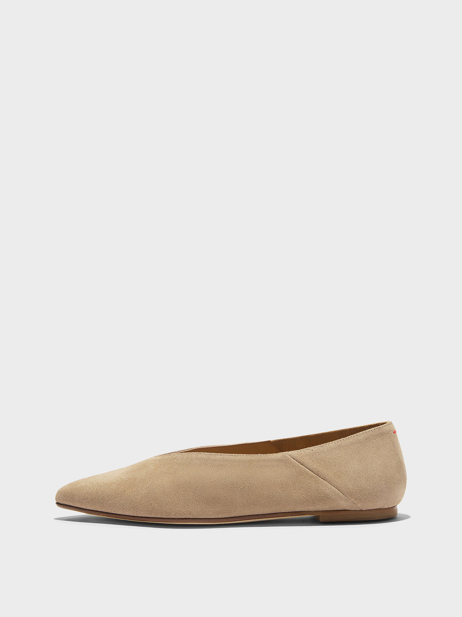 Moa Suede Pointed-Toe Flats