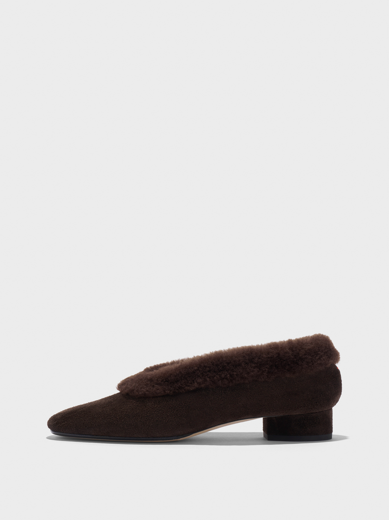 Delia Shearling Flats