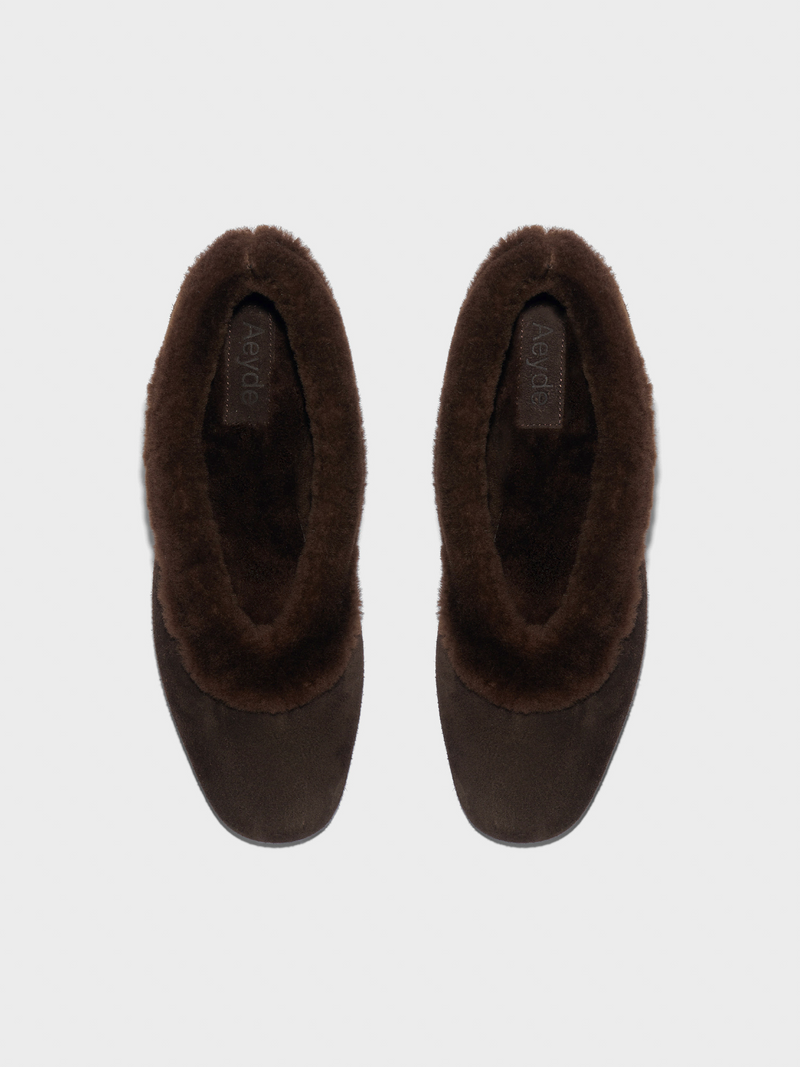 Delia Shearling Flats