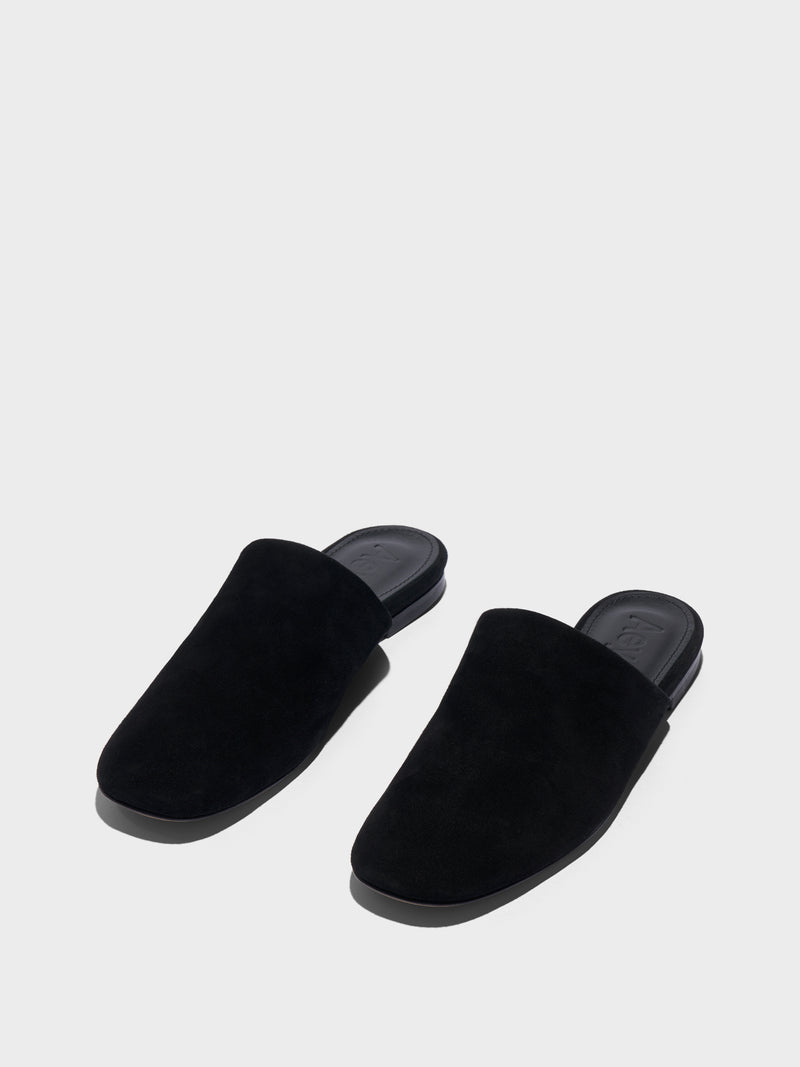 Rega Suede Round-Toe Mules