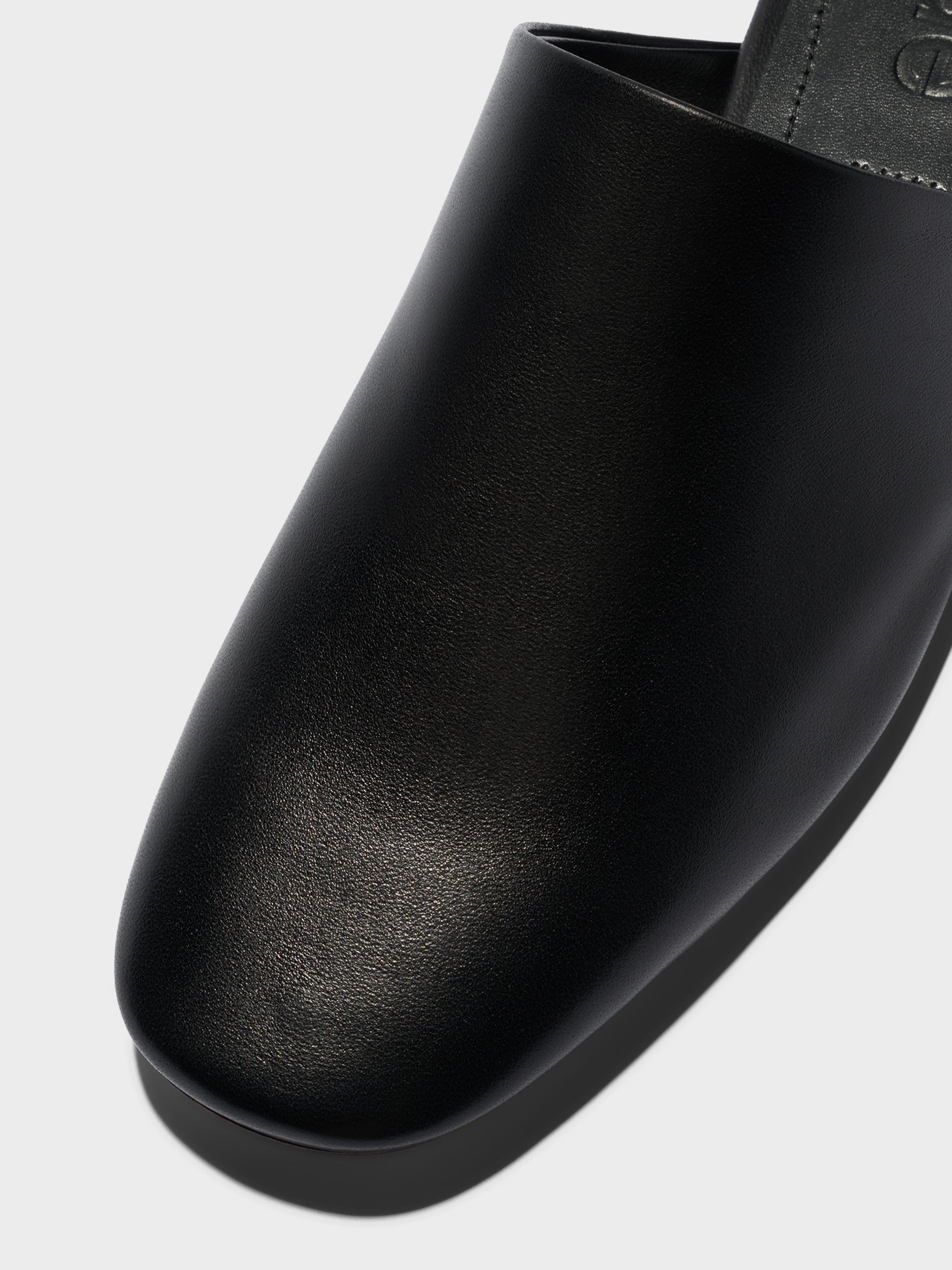 Rega Leather House Slippers | Black Nappa