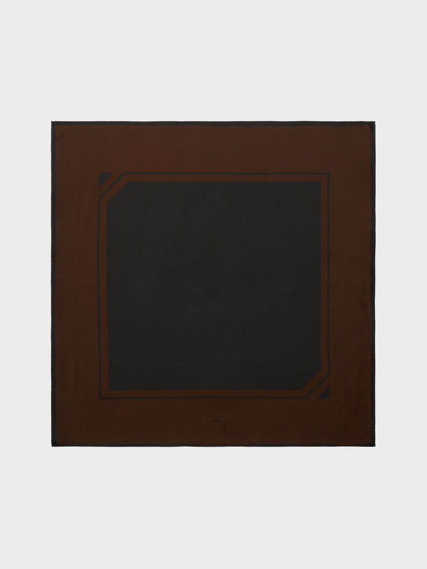 Aeyde | Sera Silk Scarves for Women | Moka/Black Silk | Luxury Materials | Handmade in Italy