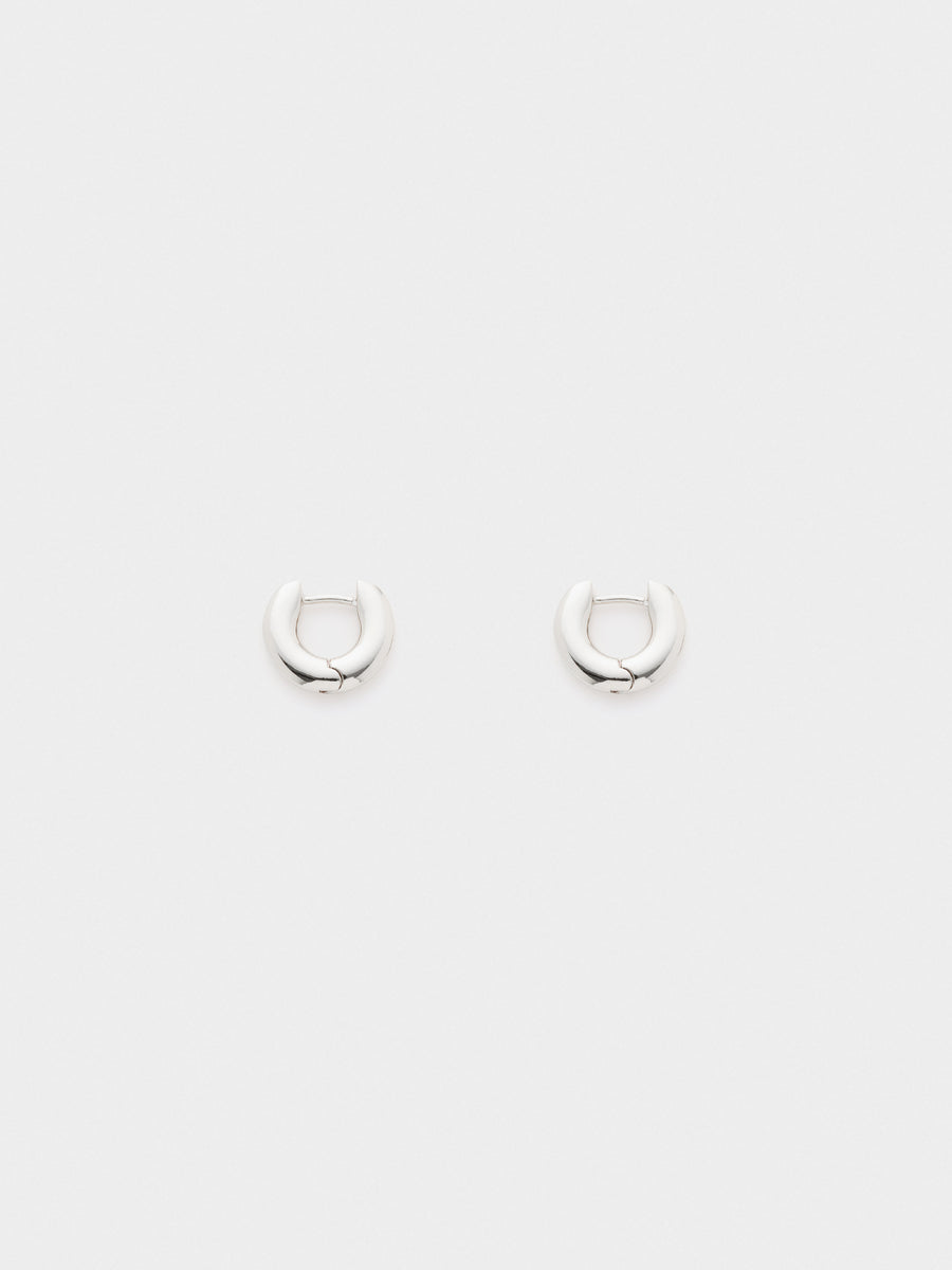 Ada Mini Palladium-Plated Hoop Earrings