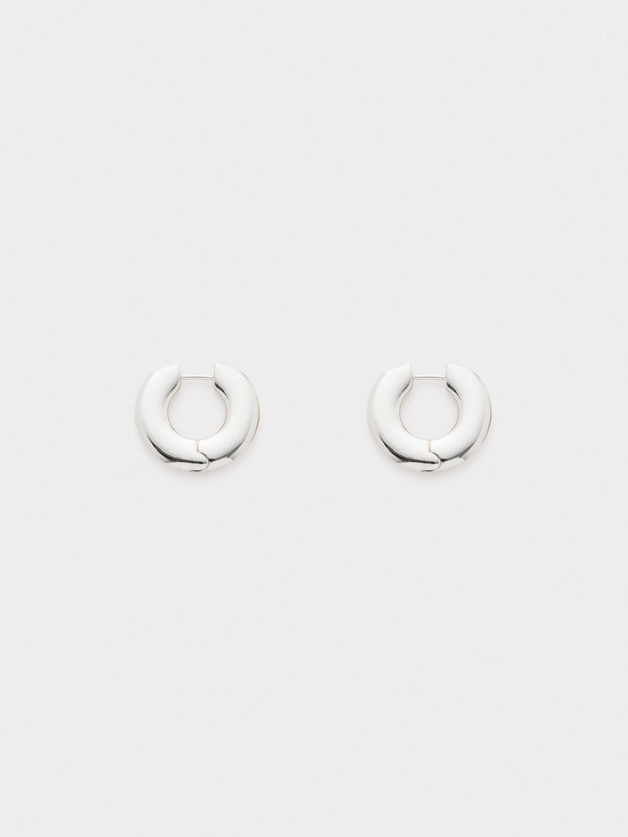 Ada Medium Palladium-Plated Hoop Earrings