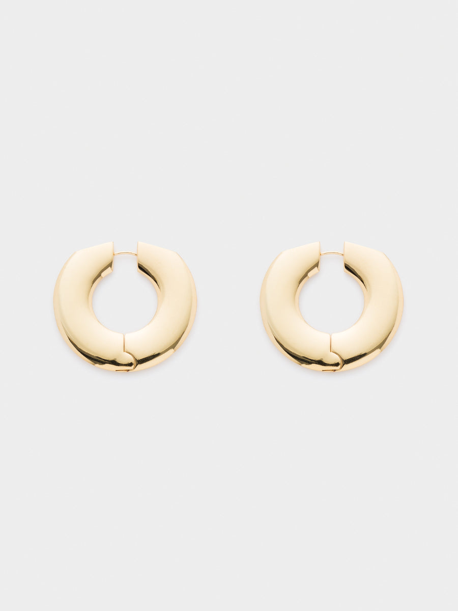 Ada Large 18kt Gold-Plated Hoop Earrings