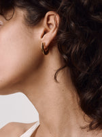 Ada Medium 18kt Gold-Plated Hoop Earrings - Image 4