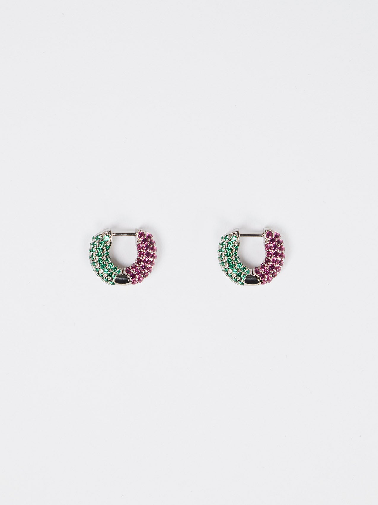 Aeyde | Alaya Small Green/Purple Crystals for Women | Luxury Materials | Handmade in Italy | How to Style