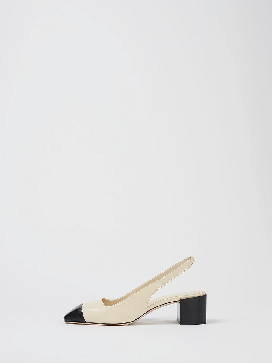 Alessia Creamy/Black Nappa