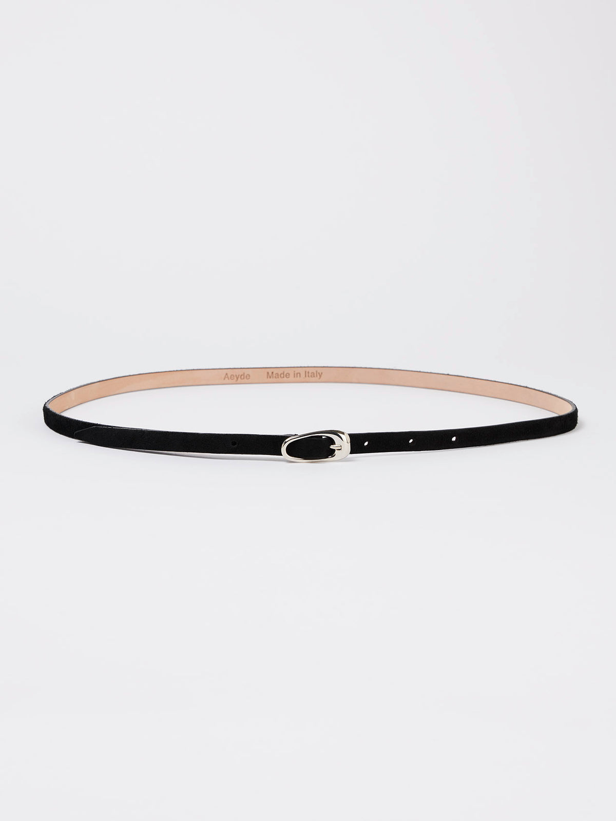 Aeyde ELBY Caramel Silver Leather Belt aeyde-elby-caramel-silver-leather-belt