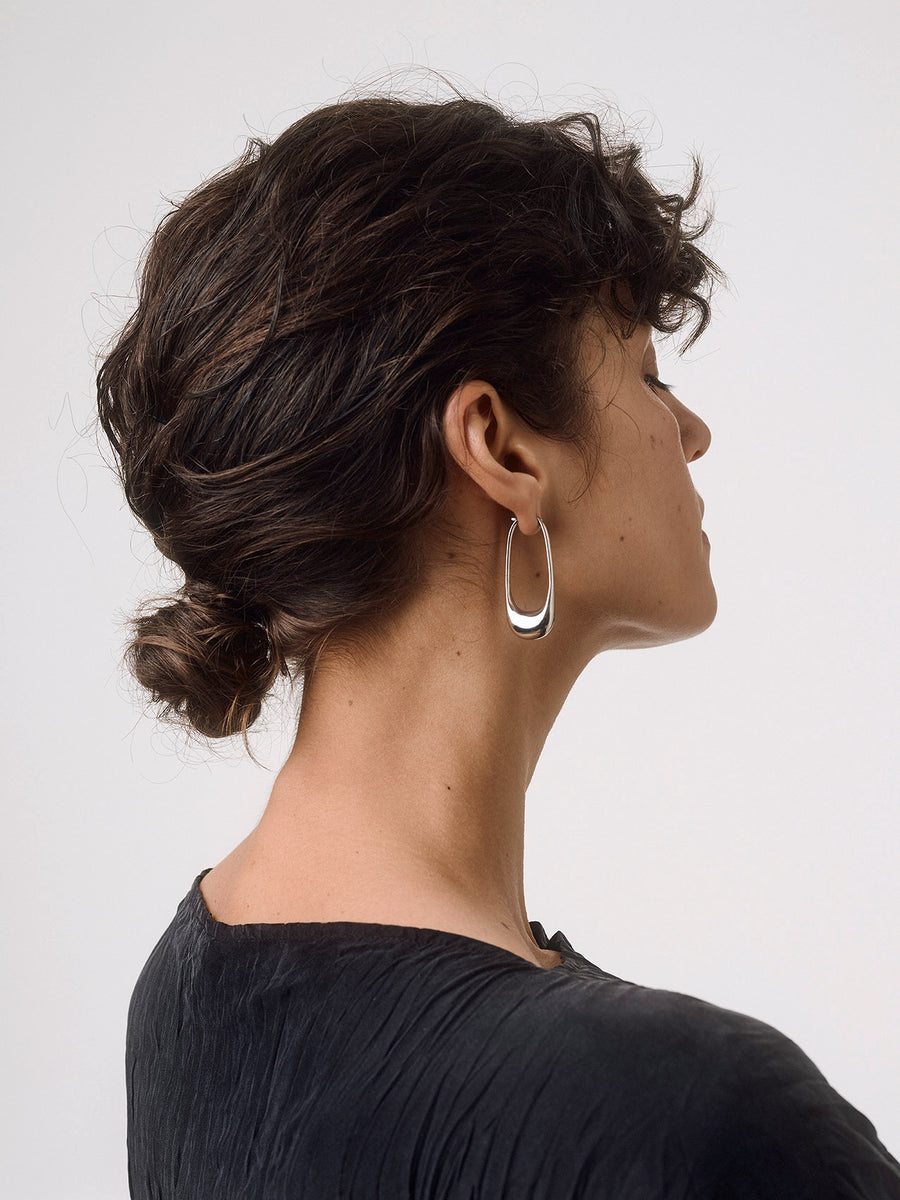 Eleanora Palladium-Plated Hoop Earrings