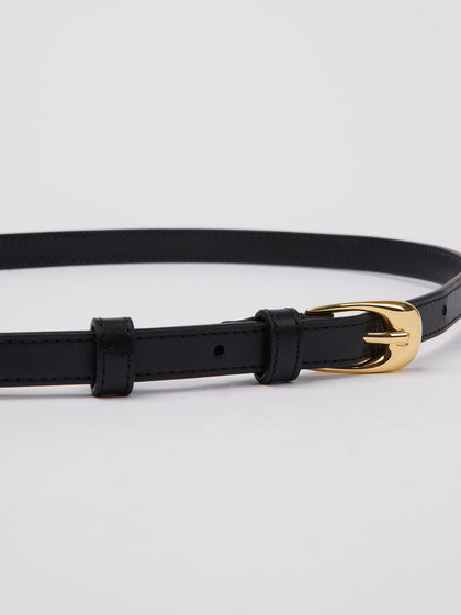 Ralph Lauren Black Leather Logo Belt 90CM Ralph Lauren