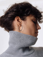 Elona Large Palladium-Plated Hoop Earrings - Image 3