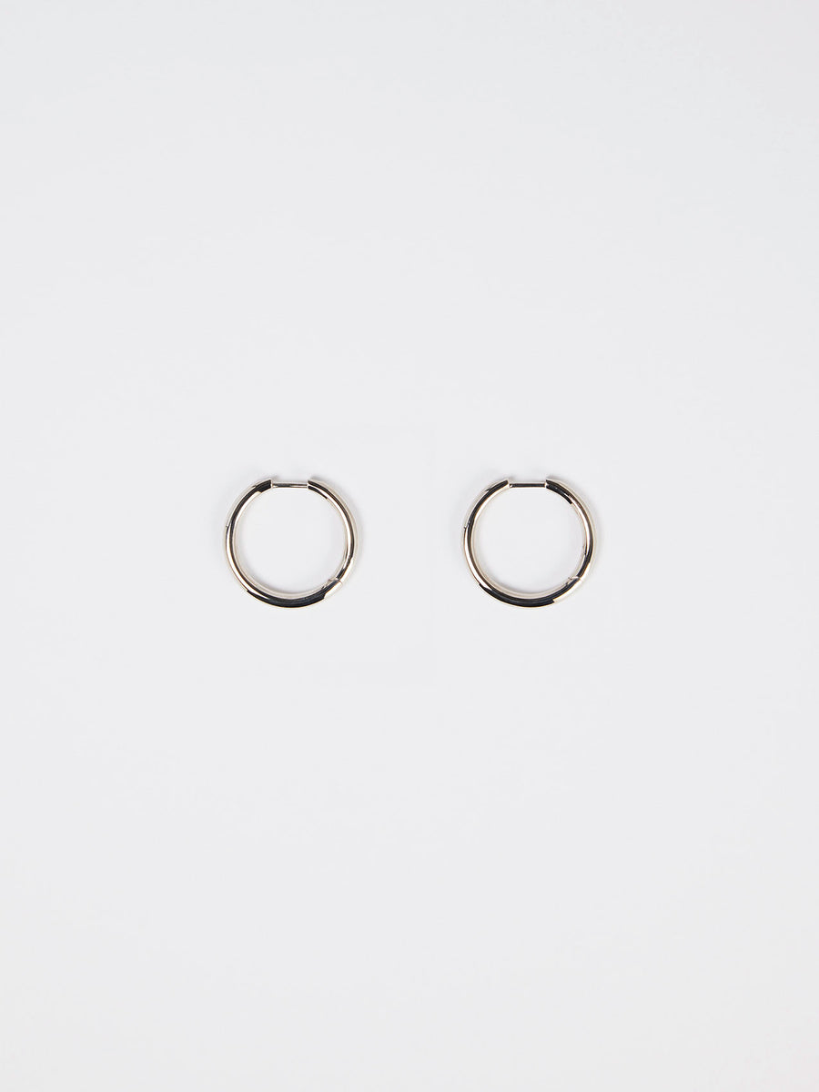 Elona Medium Palladium-Plated Hoop Earrings