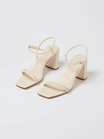 Aeyde | HELENE Creamy Leather Heeled Sandal