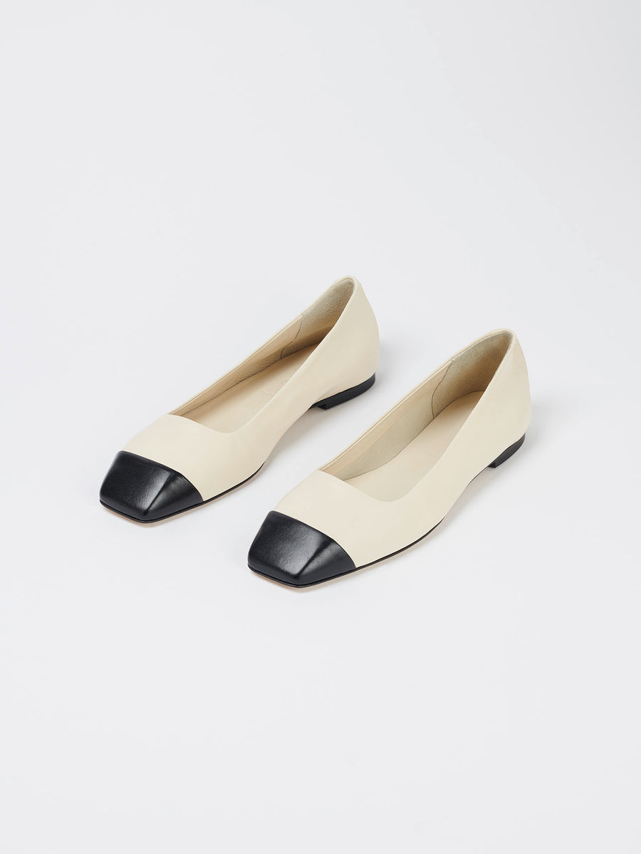 Inga Creamy/Black Nappa