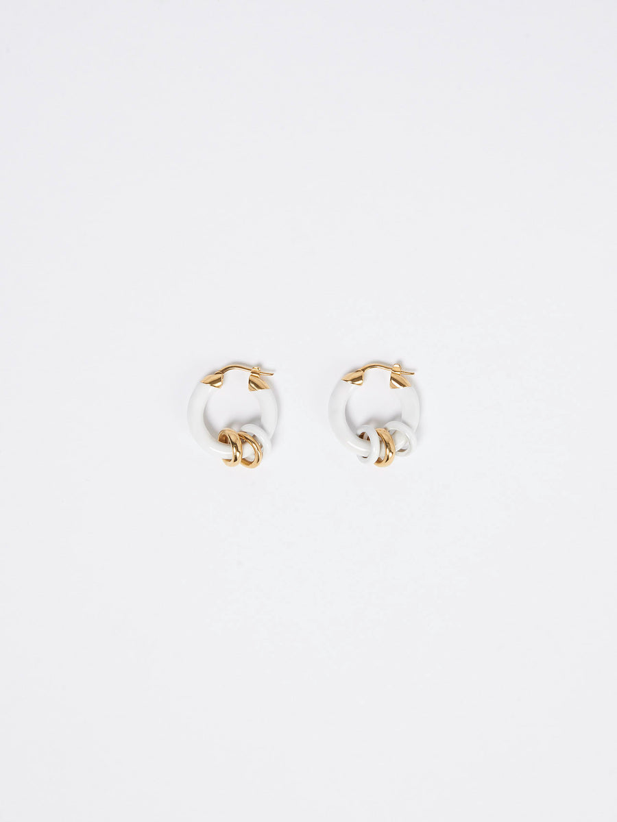 Lenny White/Gold Enamel/Plated Brass