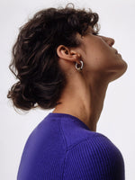 Lenny Palladium-Plated Hoop Earrings - Image 3