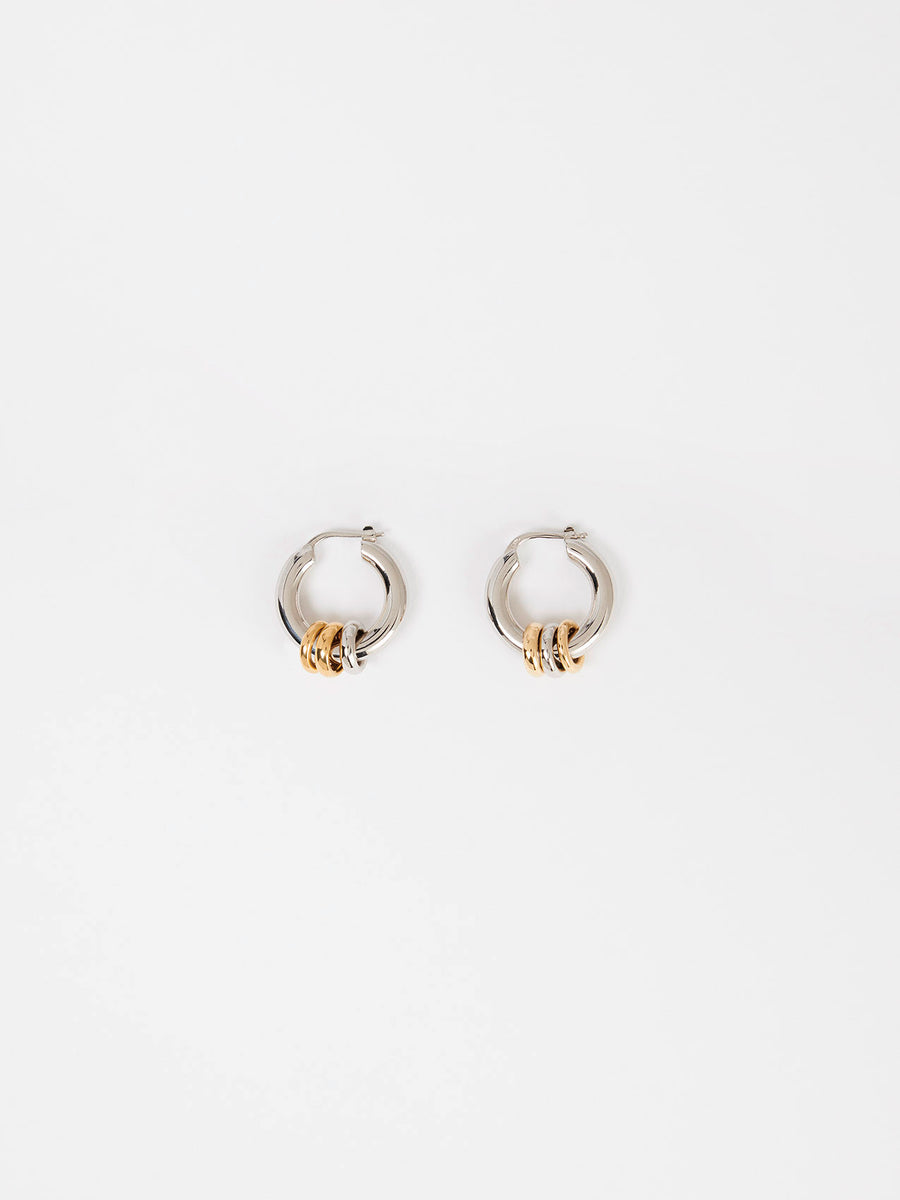 Lenny Palladium-Plated Hoop Earrings