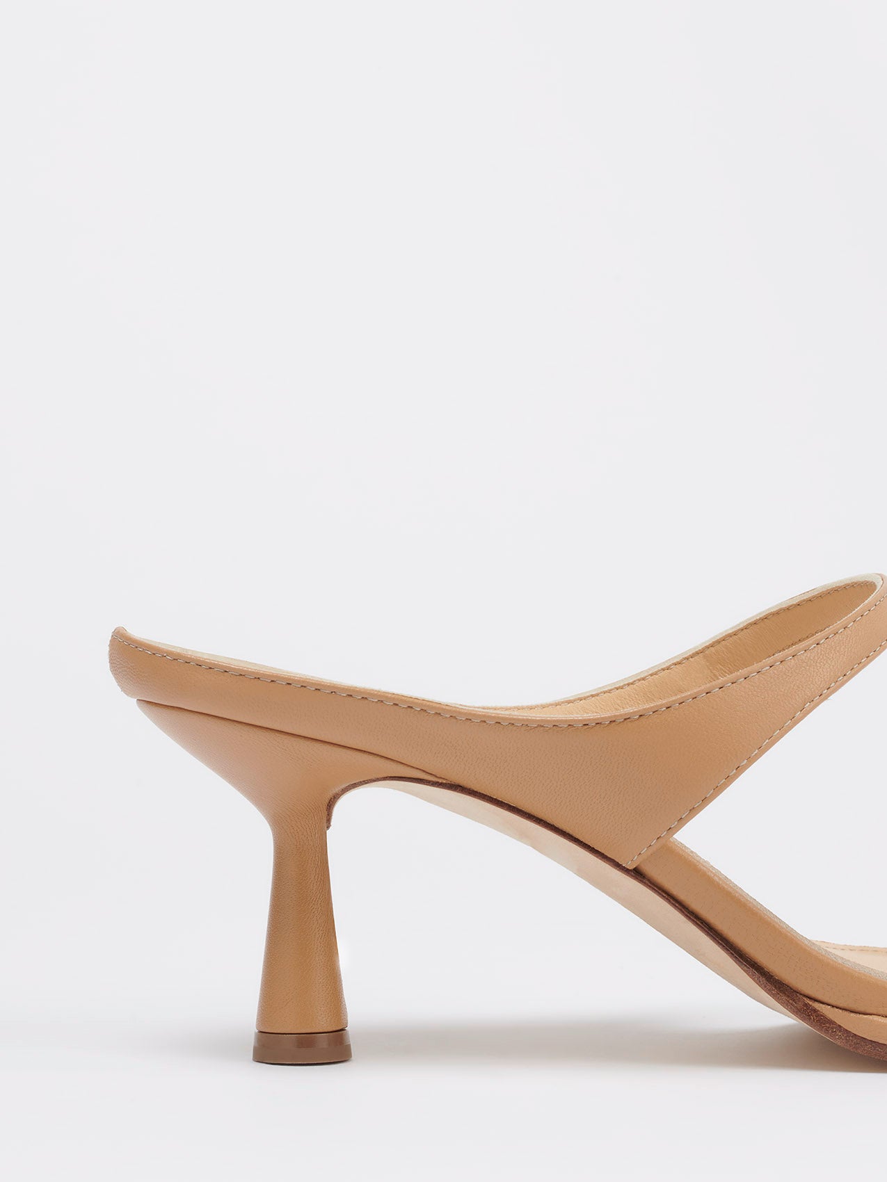 Aeyde | Maru Leather Sandals Leather Heeled Sandals for Women | Hazelnut Nappa | Round Toe | High Heel | Luxury Materials | Handmade in Italy