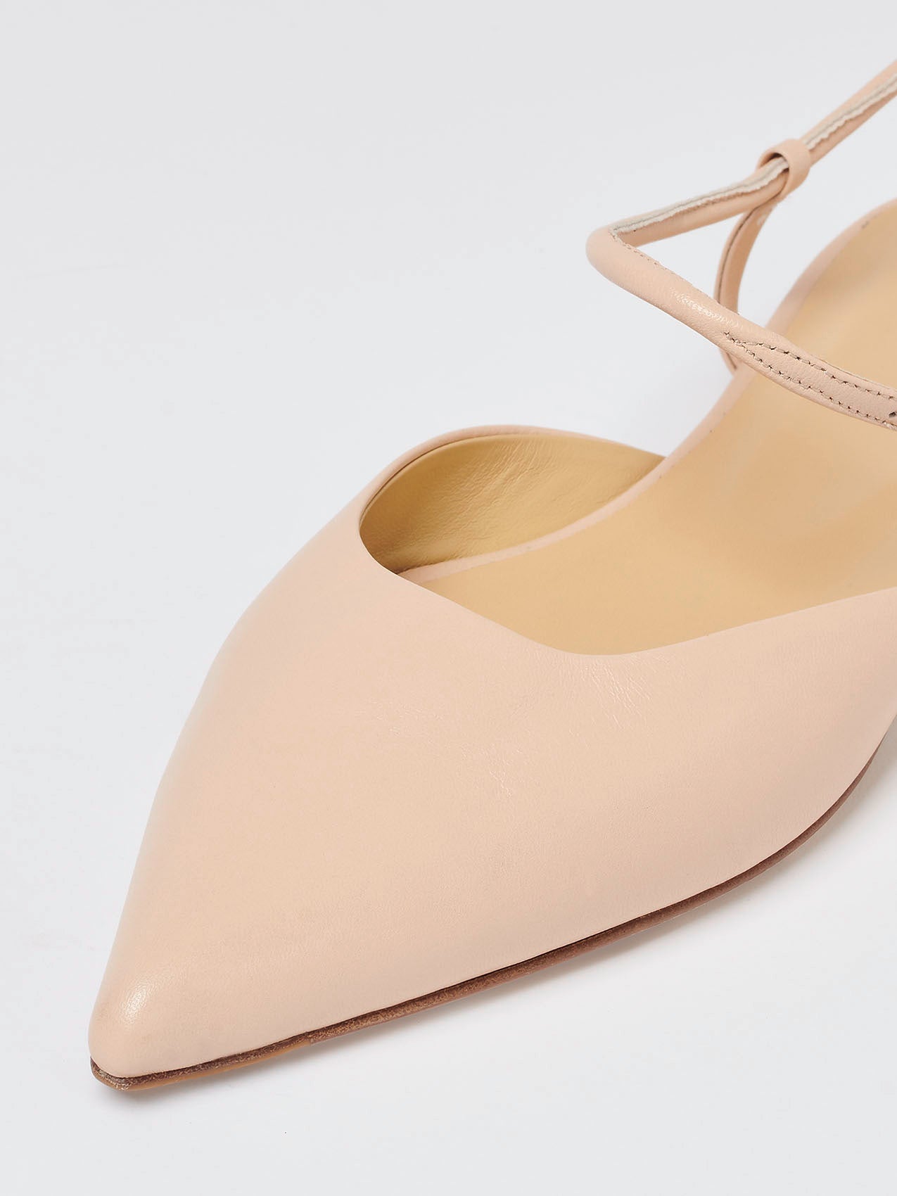 Aeyde | May Leather Flats Leather Flats for Women | Peach Nappa | Pointed Toe | Flat Heel | Luxury Materials | Handmade in Italy