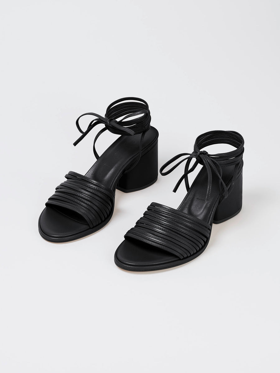 Natania Leather Lace-Up Sandals