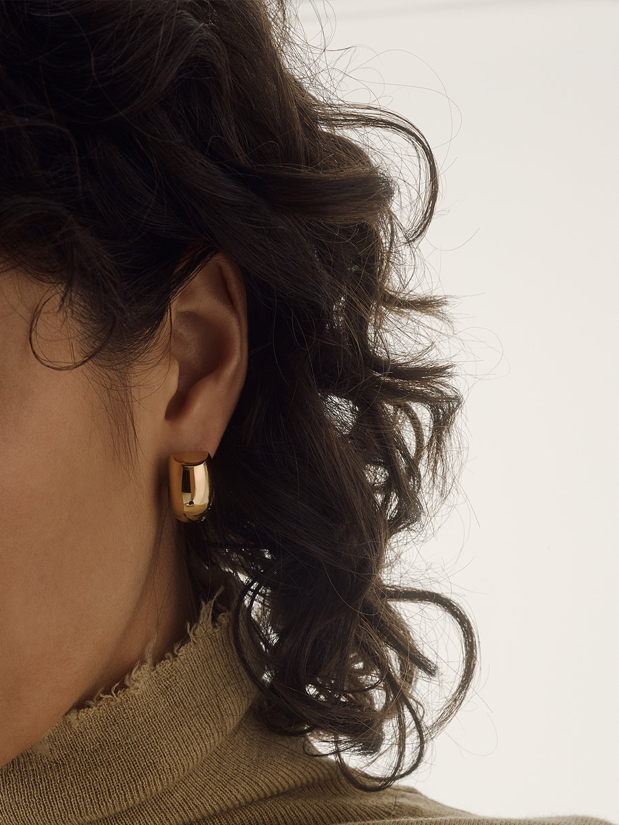 Alma Medium 18kt Gold-Plated Earrings