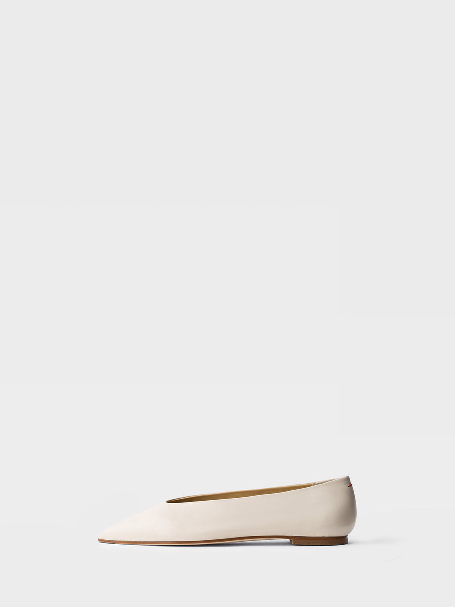 Betty Leather Square-Toe Ballet Flats