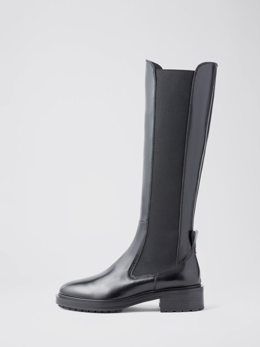 Blanca Leather Knee-High Chelsea Boots